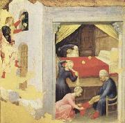 Gentile da Fabriano St Nicholas and the Three Gold Balls (mk08) oil on canvas